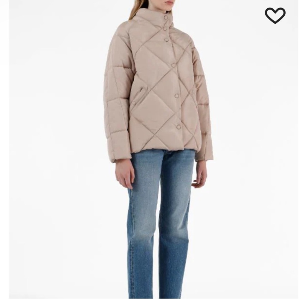 NEW NWT APPARIS button-up diamond-quilted puffer jacket